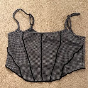 Blakc and grey crop top